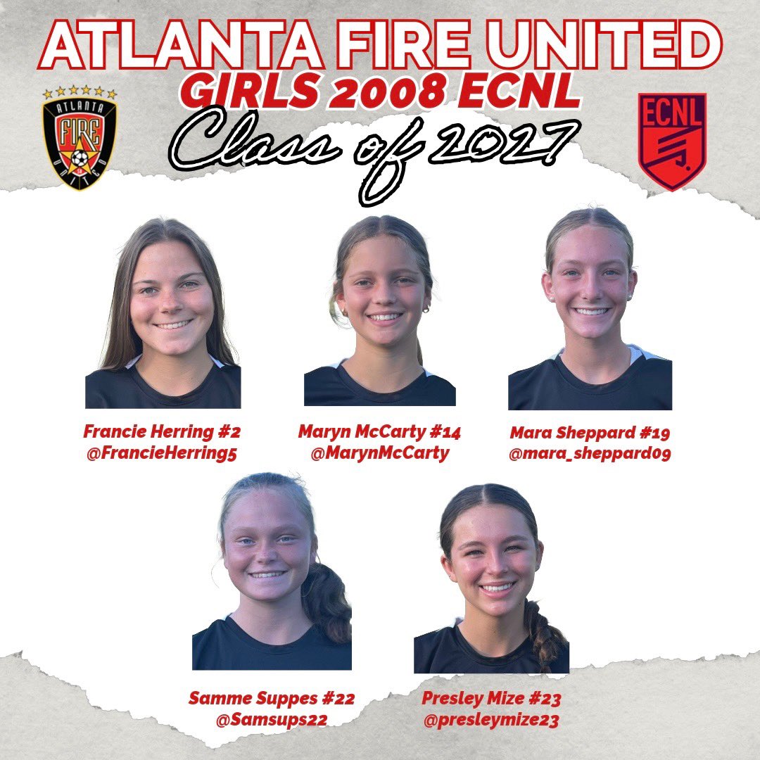 Atlanta Fire United 08G ECNL (@afu_2008_ecnl) on Twitter photo Meet our 2024-2025 TEAM - Class of 2026 & 2027! Schedule coming soon! All players have name, number & X account information! #weareafu🔥 <a href="/DomMartelli/">Dom Martelli</a> <a href="/mirzam78/">Mirza Mustafic</a> <a href="/atlantaunitedsa/">Atlanta Fire United</a> <a href="/onlyGplatform/">The OG Platform</a> <a href="/ImYouthSoccer/">ECNL/GA/Recruiting/College Soccer</a> <a href="/ECNLSoutheast/">ECNL Southeast Girls</a> <a href="/PrepSoccer/">Prep Soccer ⚽️</a> <a href="/TopDrawerSoccer/">TopDrawerSoccer</a> <a href="/ImCollegeSoccer/">College Soccer Truth ™</a> <a href="/ECNLgirls/">ECNL Girls</a> Meet our 2024-2025 TEAM - Class of 2026 & 2027! Schedule coming soon! All players have name, number & X account information! #weareafu🔥 <a href="/DomMartelli/">Dom Martelli</a> <a href="/mirzam78/">Mirza Mustafic</a> <a href="/atlantaunitedsa/">Atlanta Fire United</a> <a href="/onlyGplatform/">The OG Platform</a> <a href="/ImYouthSoccer/">ECNL/GA/Recruiting/College Soccer</a> <a href="/ECNLSoutheast/">ECNL Southeast Girls</a> <a href="/PrepSoccer/">Prep Soccer ⚽️</a> <a href="/TopDrawerSoccer/">TopDrawerSoccer</a> <a href="/ImCollegeSoccer/">College Soccer Truth ™</a> <a href="/ECNLgirls/">ECNL Girls</a>