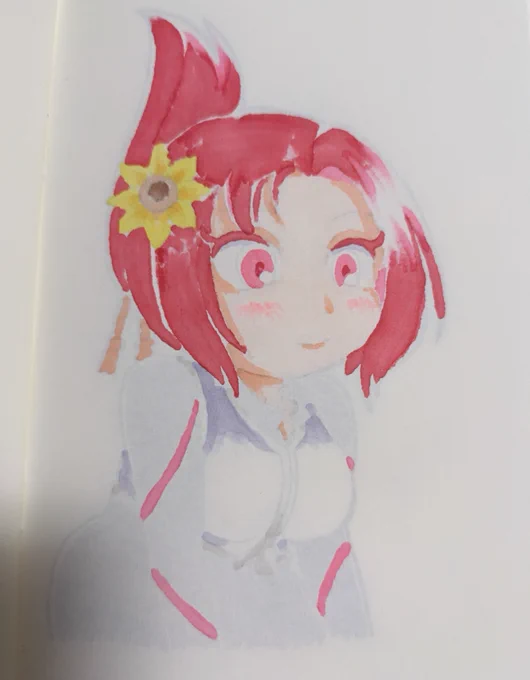 そういやさっきのりんさん、専用じゃない紙に描いてたんで思いっきり裏に色が滲んでるんだけど、これはこれで味があるようなないような…w 