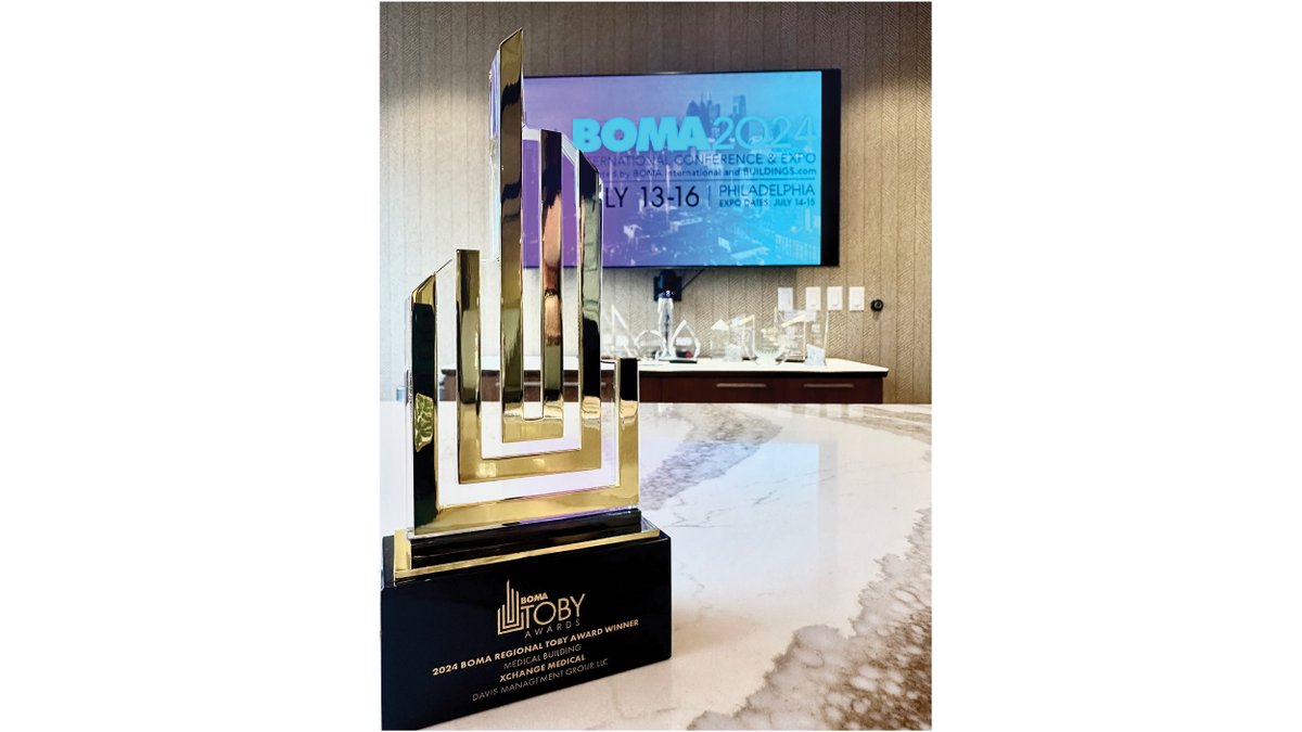 davishre's tweet photo. Davis is thrilled to announce that weโll be attending BOMA International in Philadelphia! ๐ After winning the regional TOBY award our Xchange Medical property is competing for the prestigious international TOBY.๐ Please join us in wishing our team the best of luck!
#TOBYaward https://t.co/PVrP9drjgG
