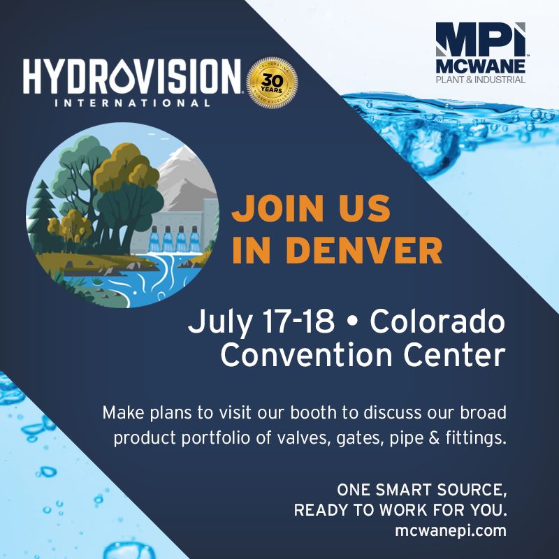 mcwanepi's tweet photo. Join us at Hydrovision this week in Denver at the Colorado Convention Center. Stop by booth #302 &amp; let one of our team members discuss our broad portfoilio of flow control products. #mcwaneplantandindustrial #hydrovision2024 #water #waterwater #flowcontrol #valves #gates #pipe https://t.co/hflCNpxTWw