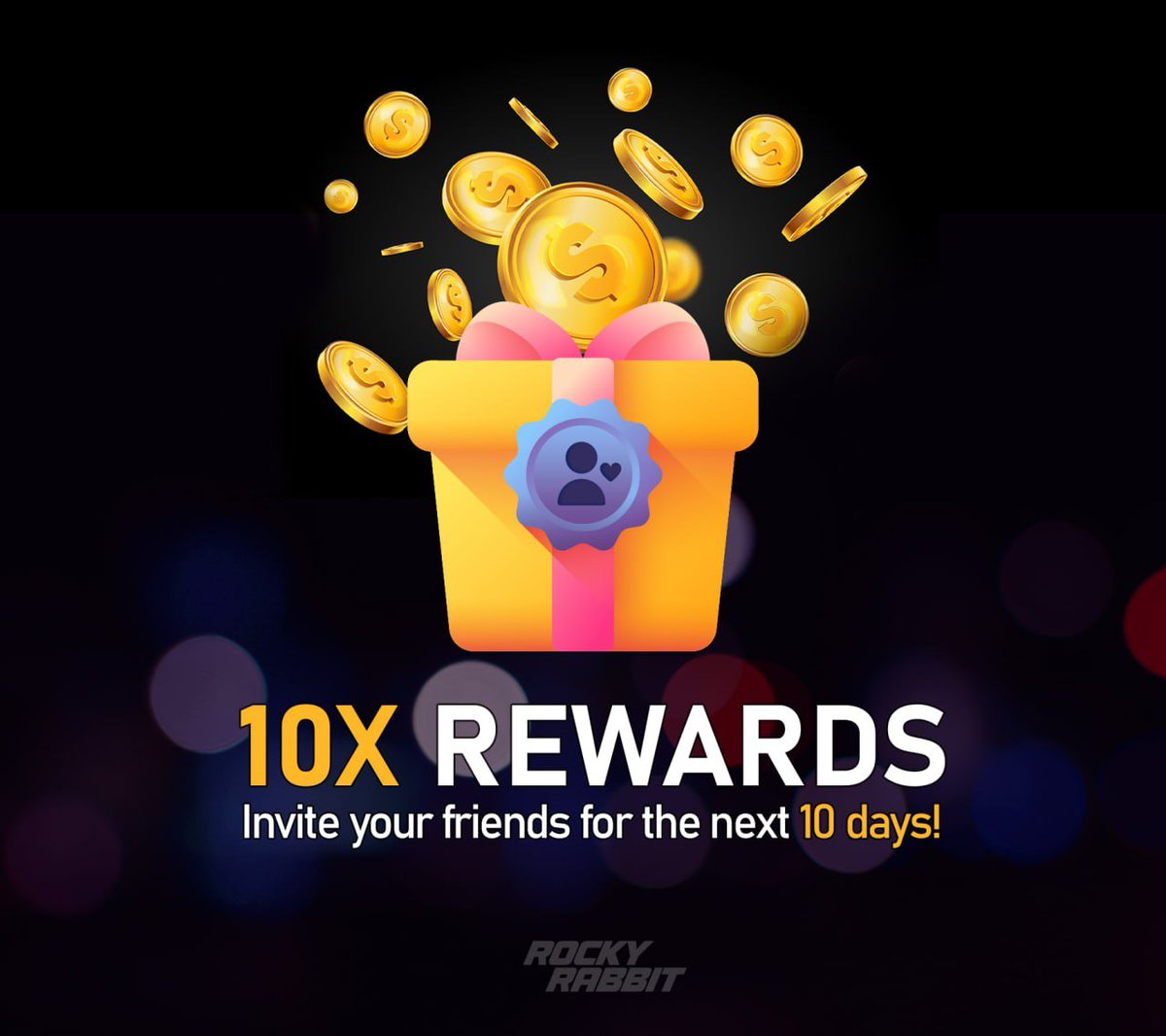 🎉boost your rewards in #RockyRabbit! 💰

For the next 10 days, invite your friends and enjoy 10X Point REWARDS! 🎁
🌐 Regular: 50k Point 
🟫 Premium : 250k Point 

Start inviting now and maximize your gains! 🐰
$ton #telegram #TONCOIN 

Join:
t.me/rocky_rabbit_b…