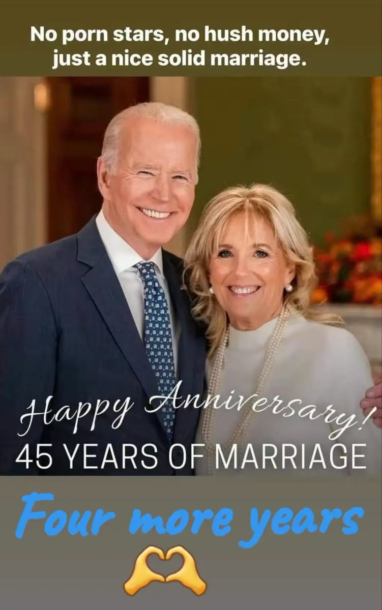 JerryWillResist's tweet image. Happy Anniversary President Biden and First Lady 💙🥰💙#4MoreYears