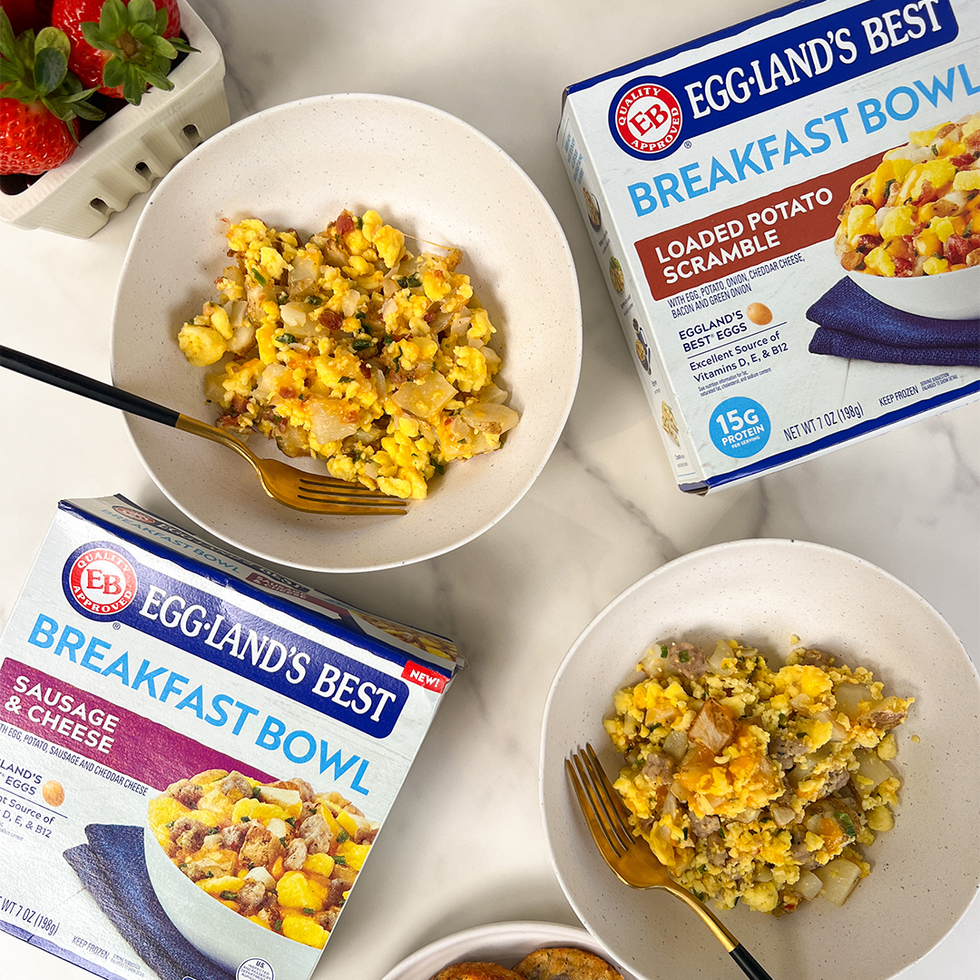 EgglandsBest's tweet photo. Start your day right with Eggland's Best Frozen Breakfast Bowls—packed with taste and ready in minutes! Convenience and flavor collide for a hassle-free morning delight 🤗
✶
✶
#madewithEB #onlyfeedmeEB #thEBest #egglandsbest #breakfastbowl #easybreakfast https://t.co/daUGrgY1xv https://t.co/U8WD8umlD8
