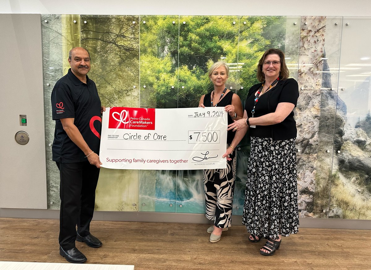 Thank you, <a href="/PCCareMakers/">Petro-Canada CareMakers Foundation</a>, for your generous grant to Circle of Care! Your support is making a huge impact on our ability to help seniors and their caregivers. 🙏🎉❤️