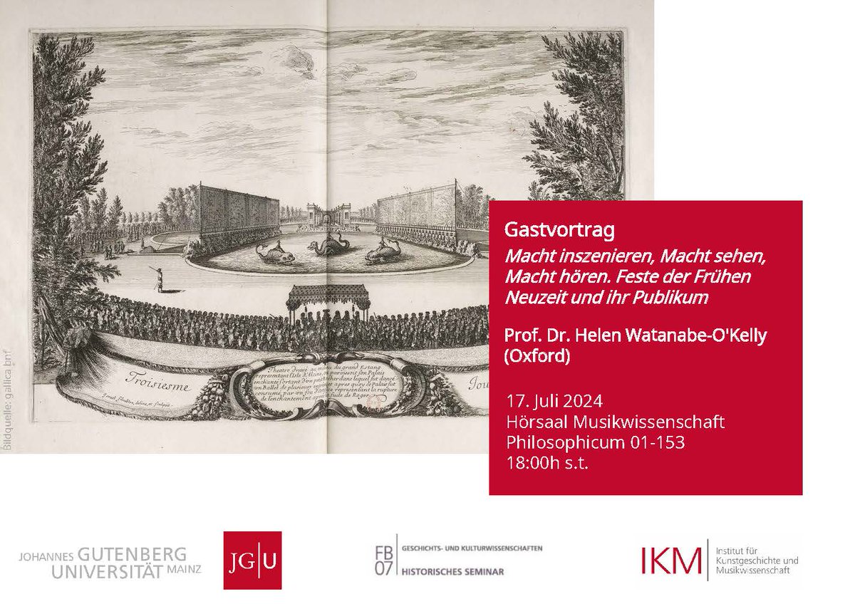 Wir freuen uns auf den Vortrag von Prof. Dr. Helen Watanabe-O'Kelly (Oxford) am kommenden Mittwoch. Wie immer sind Gäste herzlichst wilkommen <a href="/uni_mainz/">Universität Mainz</a>.