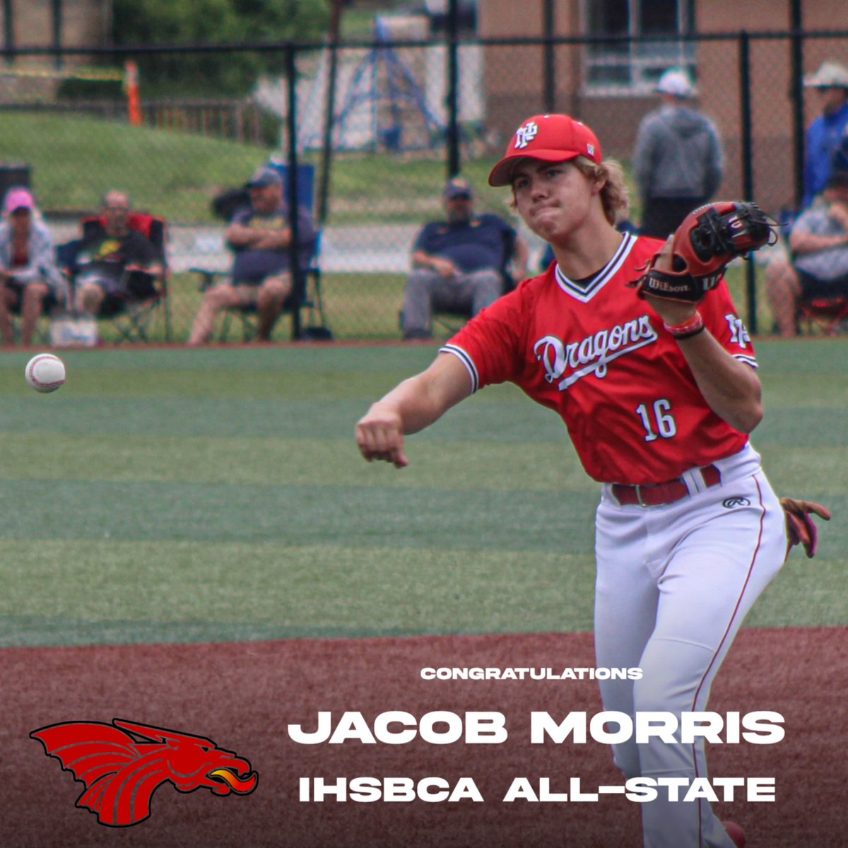 Congratulations to sophomore Jacob Morris, who was named to the IHSBCA All-State baseball team.