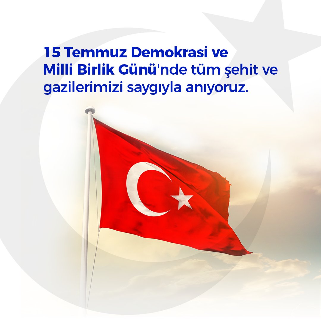 15 Temmuz Demokrasi ve Milli Birlik Günü’nde tüm şehit ve gazilerimizi saygıyla anıyoruz.