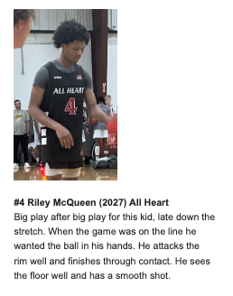 This kid is special. Blessed to be able to coach him!