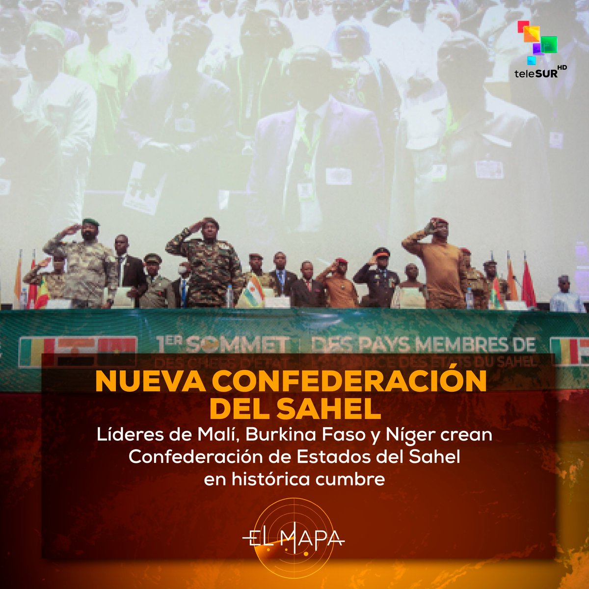 ElMapatlSUR's tweet photo. 📌🌏¿Qué representan los acuerdos de la Nueva Confederación del #Sahel para los planes colonizadores de #Europa? Analizamos hoy junto a #KevinBryan y #EduardoMeneses
📍SOLO POR @teleSURtv
@PaolaPteleSUR https://t.co/O8sqVQqhVu