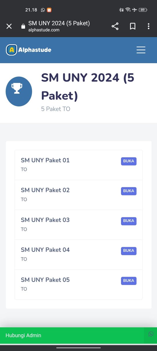 wts sharing tryout mandiri uny alphastude, free pembahasan setelah ngerjain, 12k per paket