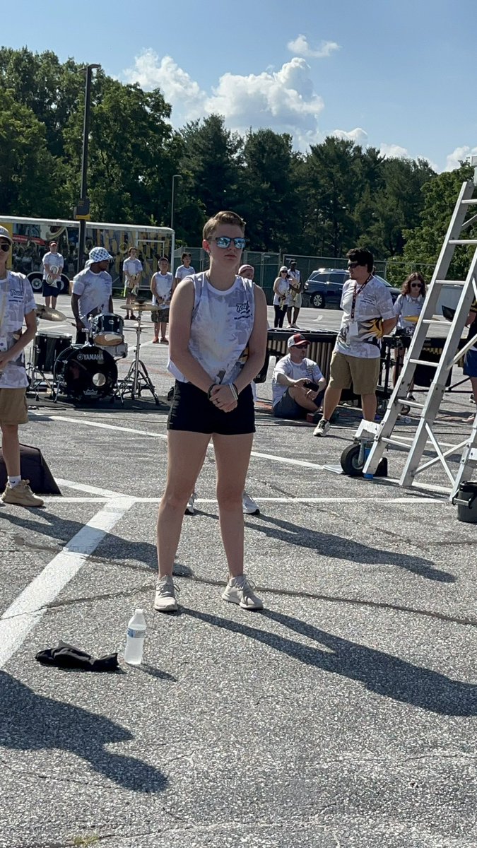 Only three more weeks until Band Camp! Our Drum Major had a great time at Towson and is ready to take the field for a fabulous marching band season!🐾🖤💚🎶