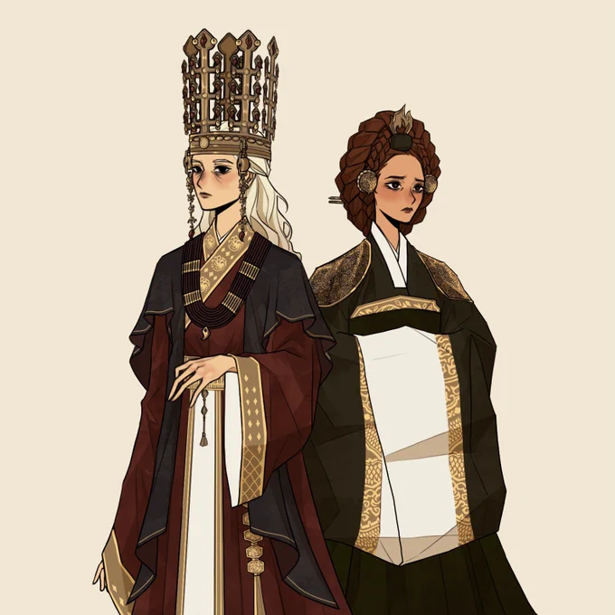 rhaenicent korean au#hotd #houseofthedragon #rhaenyra #alicent 