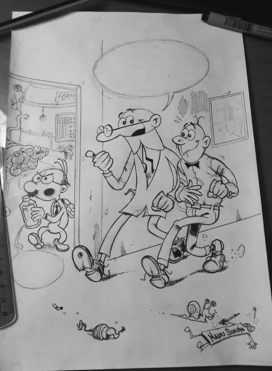 manusldraw's tweet photo. Se cumple 1 año sin el maestro Francisco Ibáñez. 
Dejo por aquí de nuevo mi humilde homenaje. 
#mortadelo #mortadeloyfilemon #mortadeloyfilemón #comic #comics #dibujo #rompetechos #manusimonartwork #tebeo #tebeos #magosdelhumor #superhumor #humor #draw #art #pencil #illustshare https://t.co/LTQZDPHb8I