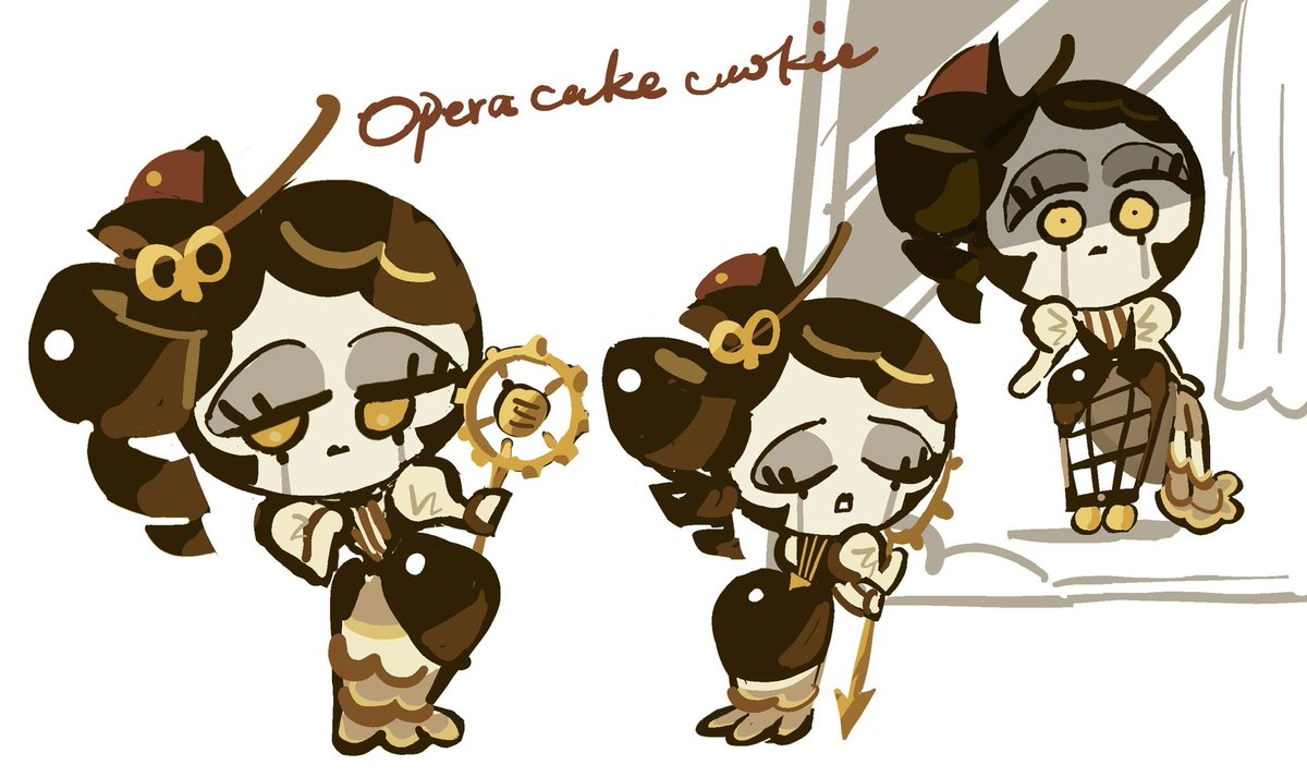 bogobagelOoo's tweet photo. my #cookierunoc Opera Cake Cookie&amp;Brioche Cookie! 🎭☕️🔧🍞
#cookierunfanart https://t.co/g7b6xRyUn8