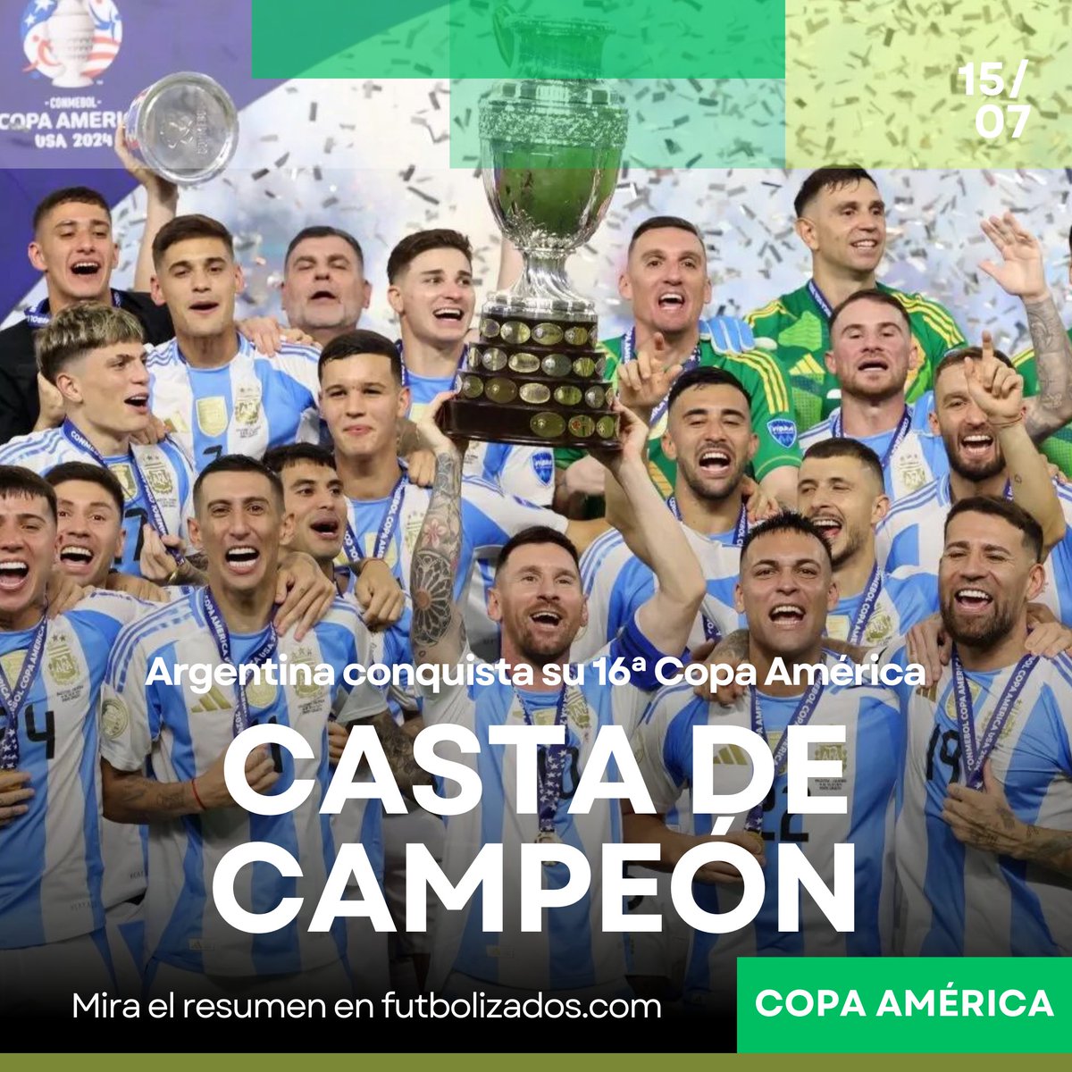 ¡ARGENTINA CAMPEÓN DE AMÉRICA!

Mira el resumen del partido y festejos: futbolizados.com/101017/casta-d…