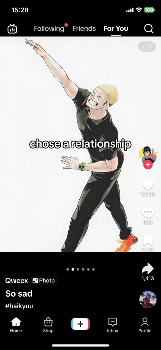 Oikawa_Kiwi's tweet photo. please god if yer real you'll strike down haikyuu tiktok right now https://t.co/s7oCQnbvXd