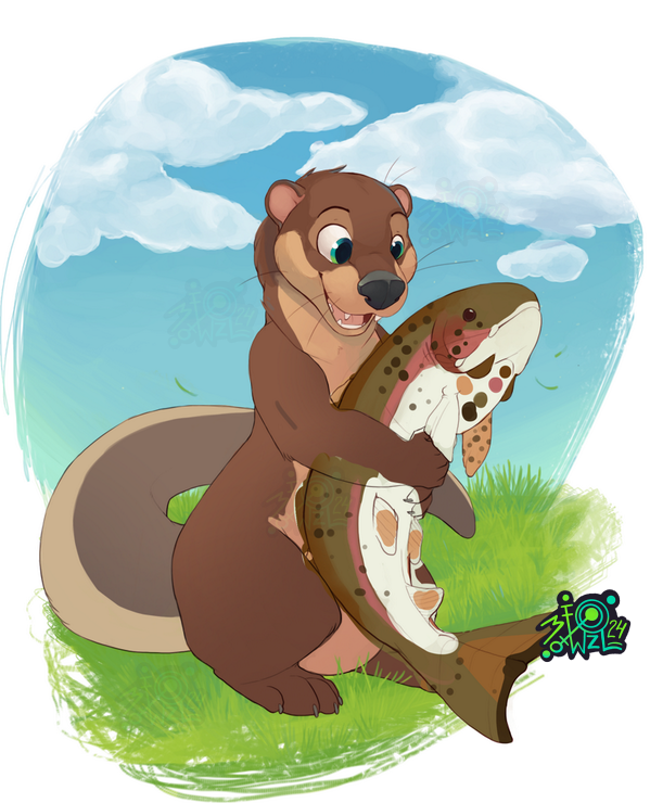 3X0WZL's tweet photo. Older piece! da fish🐟🦦 https://t.co/3Str894CRy
