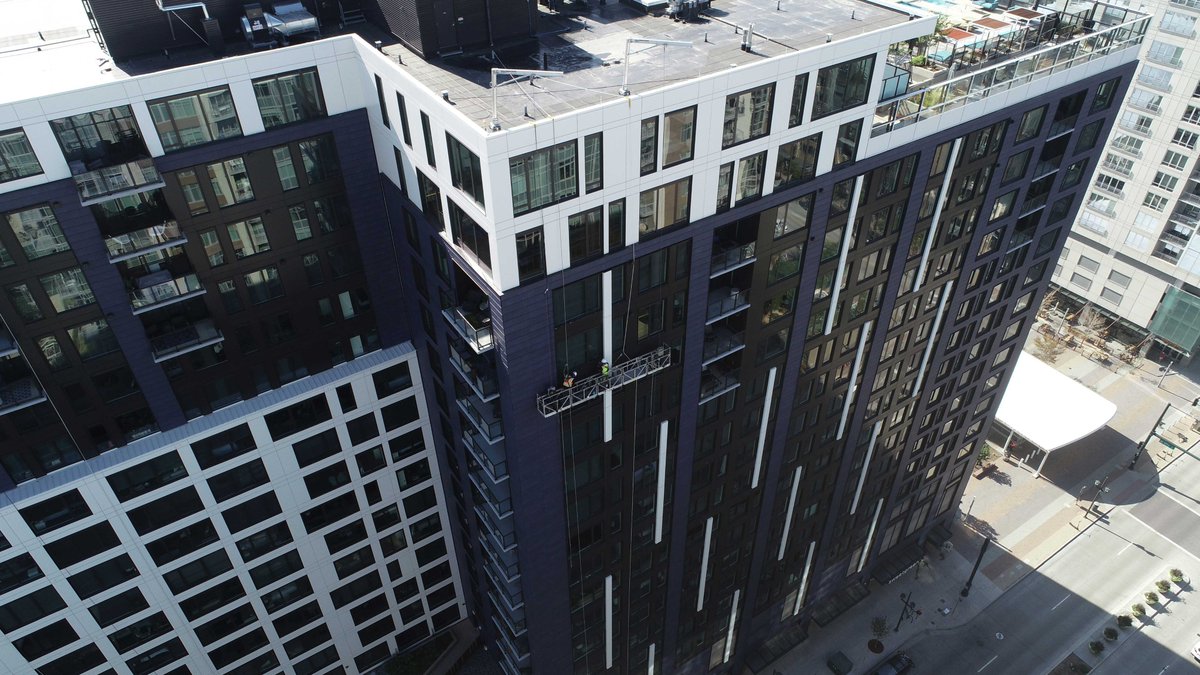 Named one of Denver's best new buildings, The Coloradan achieved LEED Gold certification and was designed to include a low-profile, virtually undetectable #snowretention system for facades and recessed windows: Alpine LedgeGuard 1.5.