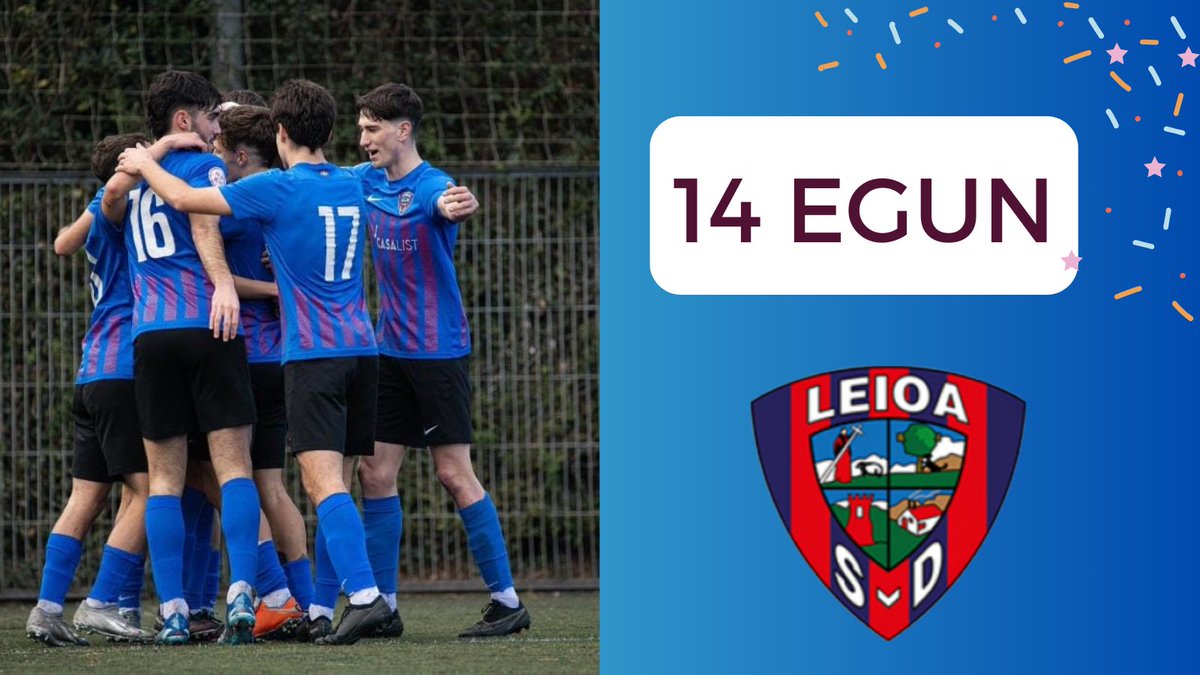 ⏳Gure Juvenil "A"-k  14 egun barru hasiko du aurredenboraldia. 

👤Jon Ander Alonso izango da entrenatzailea.  

⏳Nuestro Juvenil "A" empieza en 14 días la pretemporada. 

👤Jon Ander Alonso será el entrenador. 

🔝 Irrikitan taldea martxan ikusteko. 

#AupaLeioaBeti♥️💙