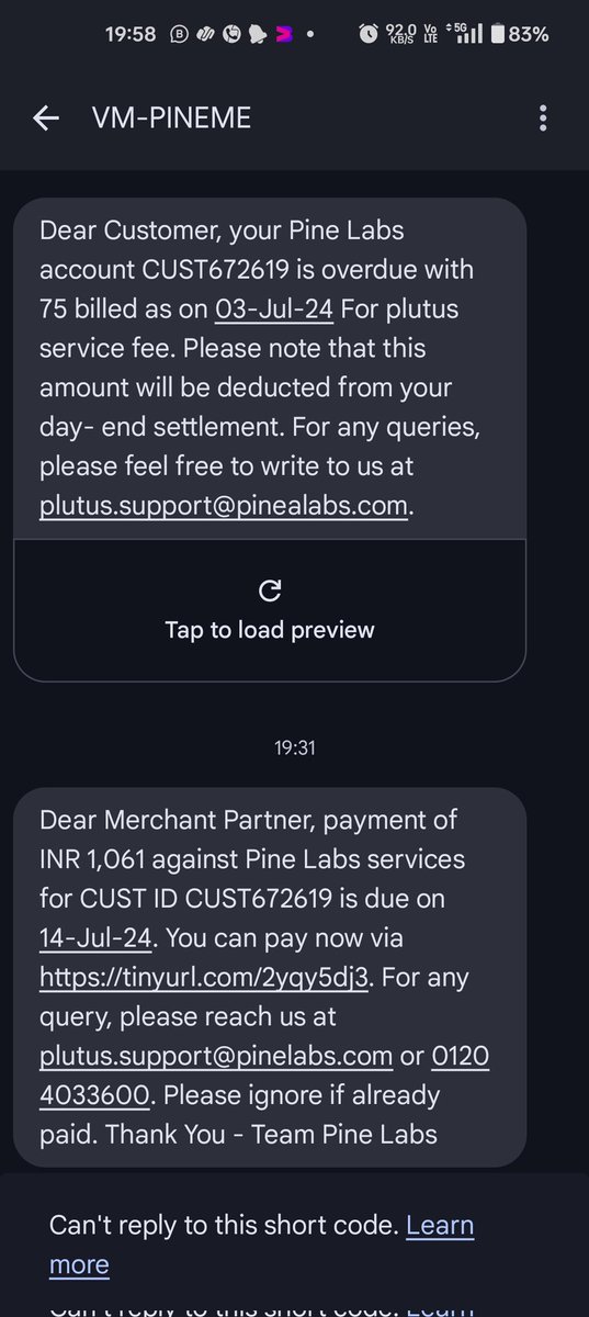 AVirendra's tweet photo. @PinelabsForBiz charges very much every month. In the beginning, the machine is installed by pinelabs, after that a payment of Rs 9500 is taken and  commited free services are provided. Merchant must understand @PineLabs trap and pay every month charges to pinelabs
@PinelabsAzmi https://t.co/catXcbavlZ