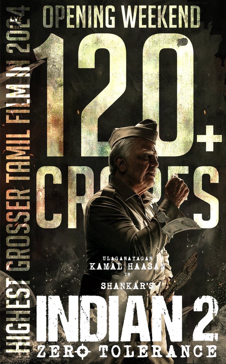 RajaPrecii's tweet photo. Biggest Opening Weekend & Highest Grosser Tamil Film 2024❤️
#Indian2
#IndianBlockbuster
#AlwareptAndaver
@ikamalhaasan @shankarshanmugh @iam_SJSuryah @anirudhofficial https://t.co/0jCB4fgxki