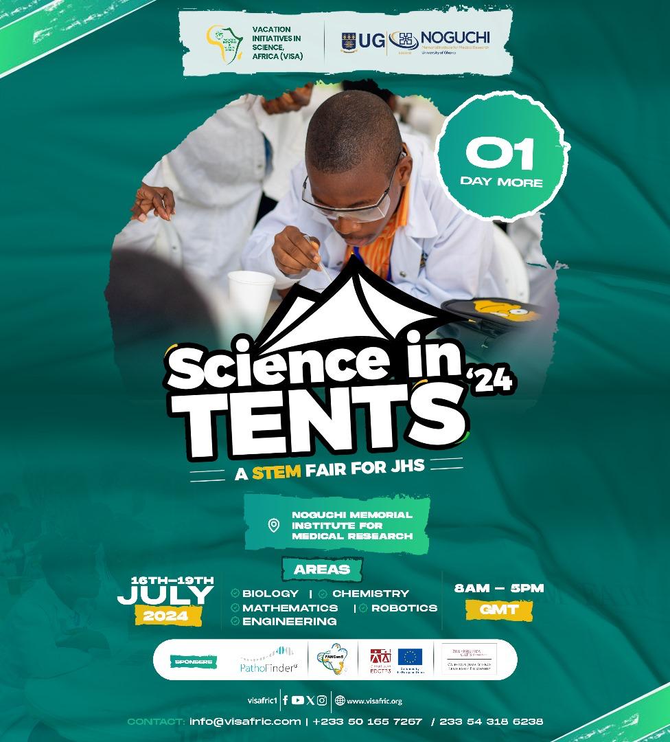 NMIMR_UG's tweet photo. It's Tomorrow!!!
We are thrilled to partner with
Vacation Initiatives in Science, Africa (VISA), @visafric1 for another wonderful science fair for Junior High School students dubbed "Science in Tents 2024"
#scienceintent2024
#STEMEducation
#scienceintents
#VISAtoscience https://t.co/bEDG5OJusd