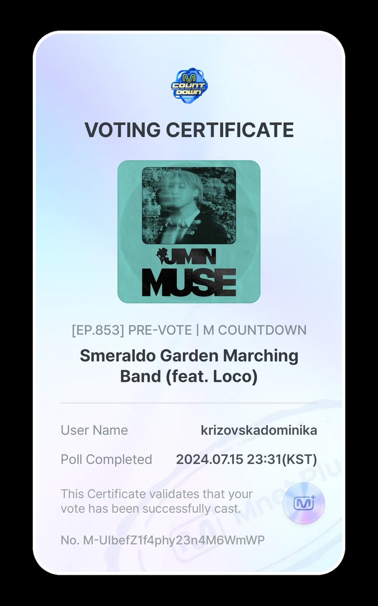 DomiK996's tweet photo. ❤️❤️❤️ #MCDVOTE #엠카투표완 https://t.co/8daRzO3EeQ