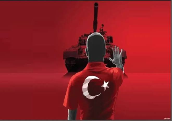 Er doğanız, ateşten korkmayız, duysun âlem

Kalır mı yadellere bir tek gülün yaprağı

Yürürken ardımıza bakmayız, duysun âlem

Kanımızda suyu var, tenimizde toprağı

Anadolu’yu öksüz koymayız, duysun âlem