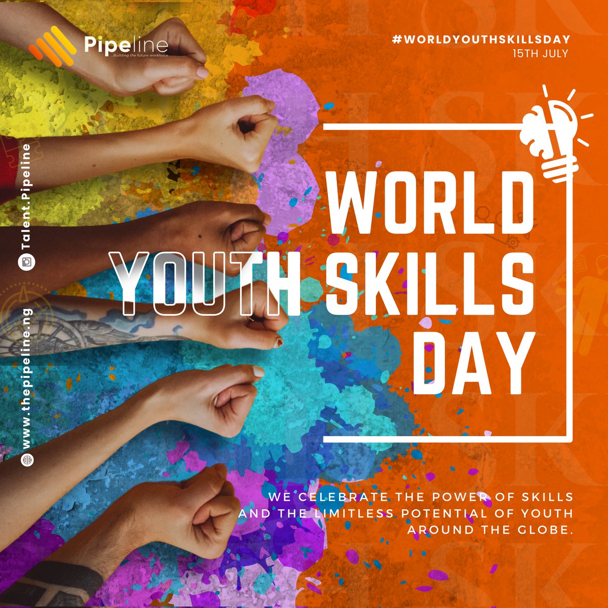 Whether you're mastering a new language, diving into digital design, or crafting your entrepreneurial journey, every skill you gain is a step towards a brighter future. Let's harness our creativity, passion to build a world where everyone can thrive.
Happy World Youth Skills Day!
