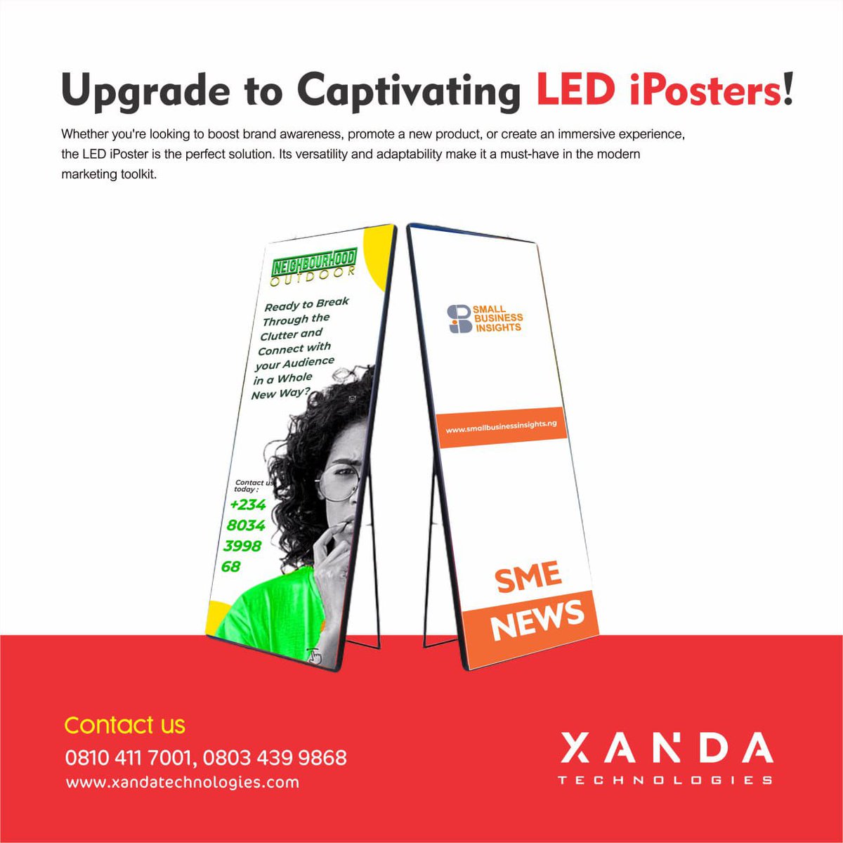 XandaTechnolog1's tweet photo. Transform your space with LED iPosters! Elevate your decor with stunning visuals that captivate and inspire. Perfect for homes, offices, and creative spaces. Light up your world with art that speaks volumes. #LEDPoster #illuminateyourspace #mondaymotivation #ledposterscreen https://t.co/Pq9QiUjpBQ