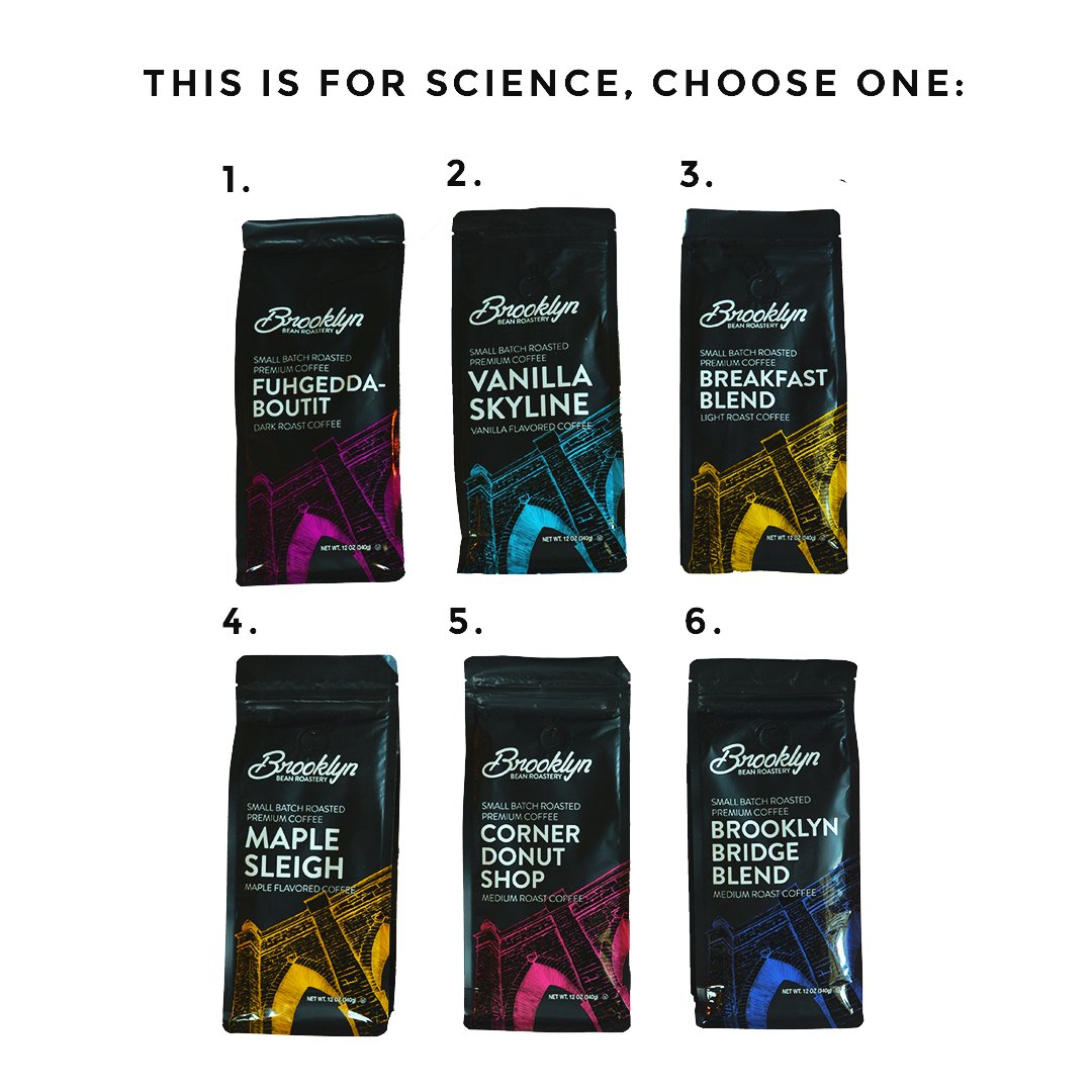 BrooklynBeans1's tweet photo. What flavor are you picking? π€
#Coffee #Kcup #Keurig #Brooklyn #BBR #MugLife #Caffeine #NYCoffee #BrooklynBeanRoastery #SpecialtyCoffee #CoffeeBreak #NYCCoffee #NewYork #CoffeeLover #CoffeeGram #Cafe #Meme https://t.co/6SyffkkWdF