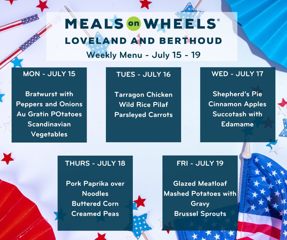 Our kitchen is putting some extra heart into the menu this week - it’s full of nutritious and delicious old favorites! 
#MealsOnWheels #MealDelivery #MoreThanAMeal #OlderAmericanNutrition