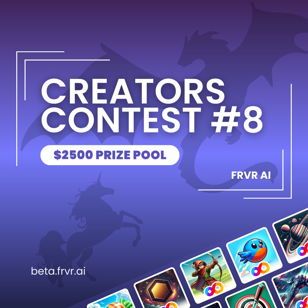 We are thrilled to announce the launch of a new Creators Contest! This time, we invite creators to explore the enchanting world of fantasy in their games.  🐲 

Learn more about the contest: bit.ly/3WkRdMA

#FRVRAI #AI #GameDevelopment #AItools