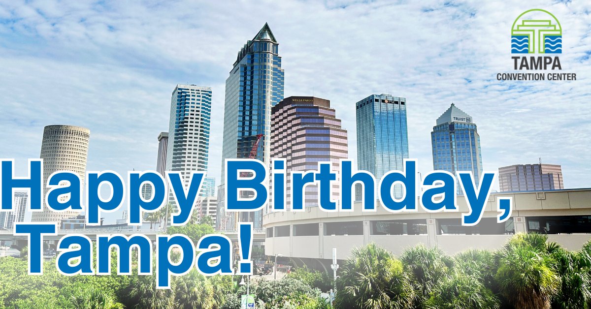 TheTampaCC's tweet photo. ๐ฅณ๐ซถ Happy 137th birthday, @CityofTampa! We are lucky to be located in the best city in the world.
@visittampabay
@tampameetings
#thetampacc #tampaproud #unlocktampabay #visittampa #visittampabay #tampacommunity https://t.co/8yNpZH5uNC