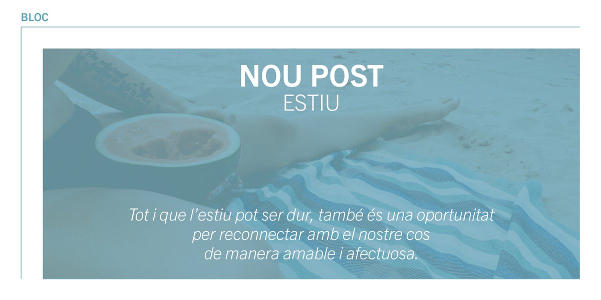 VERANO
[...]
Rodearos de personas que os apoyen y os comprendan. No tengáis miedo de pedir ayuda cuando lo necesitéis. Hablar de lo que sentís, ya sea con amigos, familiares o profesionales, puede aliviar una gran parte de la carga.
Post de Nuria: acab.org/es/2024/07/15/…
#TCA
