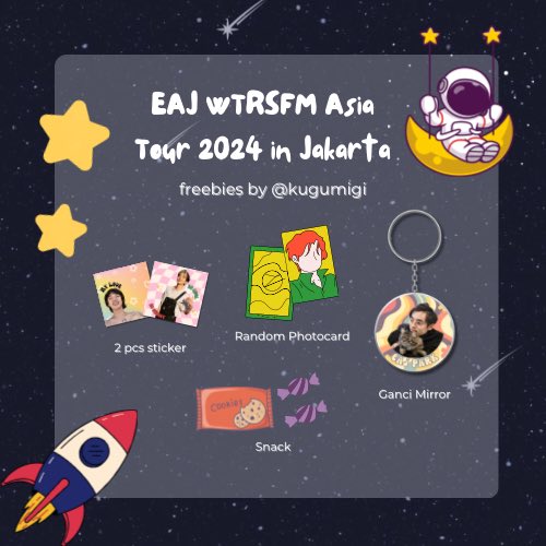 💛FREEBIES Eaj Live in Jakarta💛
When The Rain Stopped Following Me

 '*•.¸ by <a href="/kugumigi/">kumi🌻</a> ¸.•*'

ㅡ limited quantity, dm for trade~!
ㅡ see youuu jars

📍 Bengkel Space 
📅 04 Sepmtember 2024
⏰ Tba

 #eaJinJakarta
 #eaJWTRSFMJKT