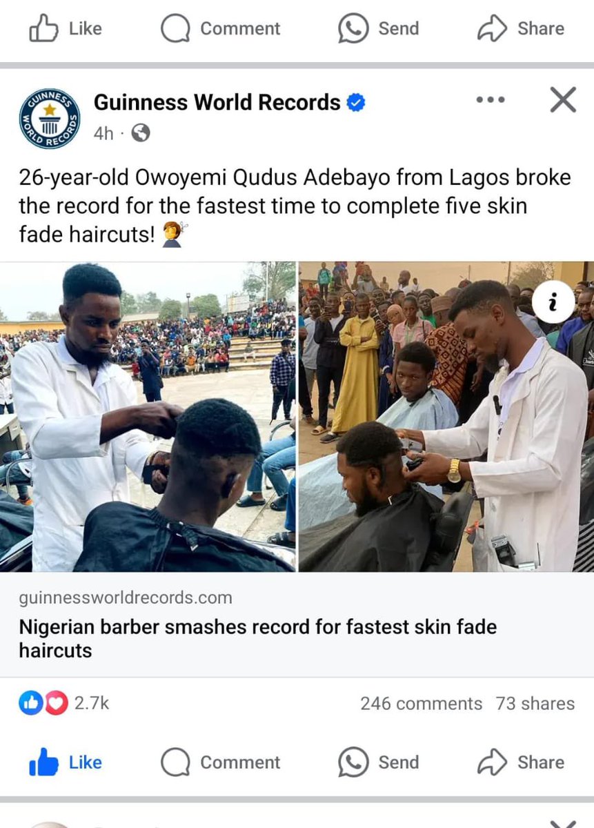 the_Lawrenz's tweet photo. Guiness World Record for the fastest time to complete five skin fade haircuts 😂😂😂😂. Somebody find him for me. https://t.co/xnMs8aX4Wk