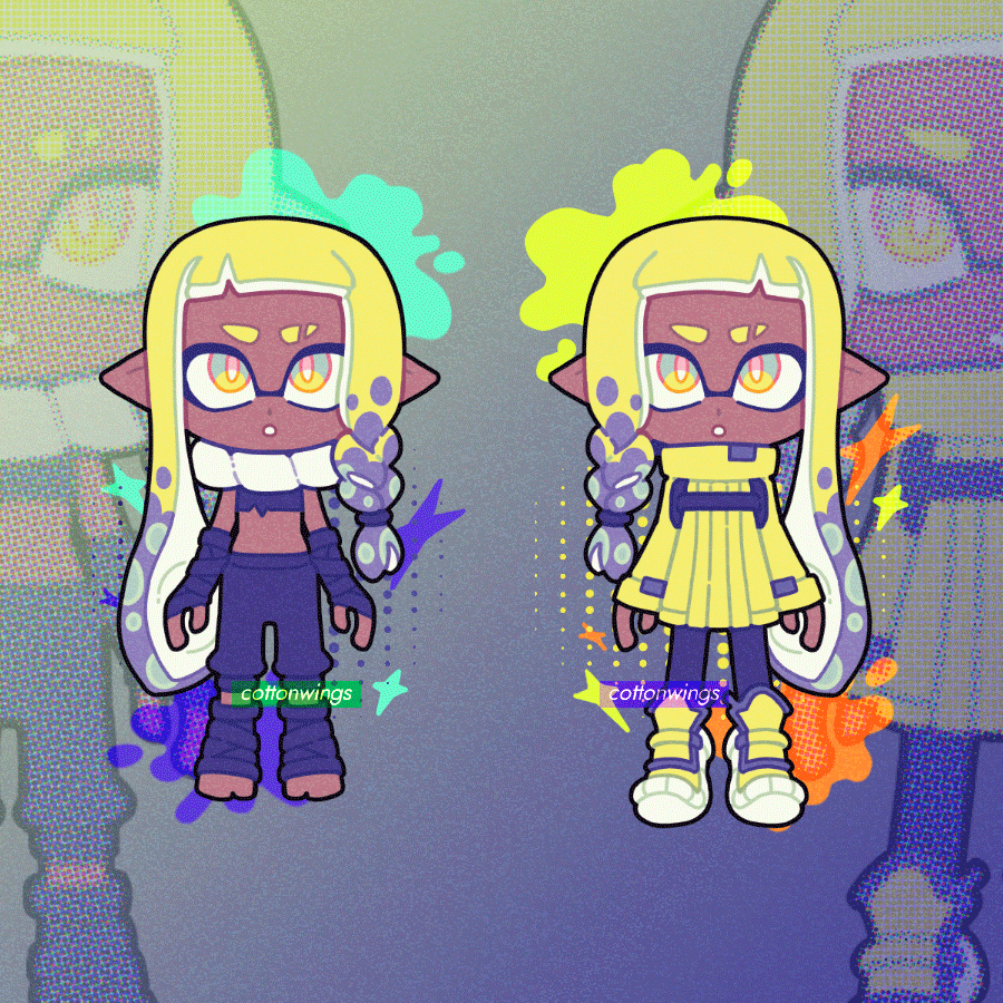 octoling_girl ,タコガール 「8 + 3 + n3 + 4#splatoon 」|𝙘𝙤𝙩𝙩𝙤𝙣 💿 Chief of CottonCorpのイラスト