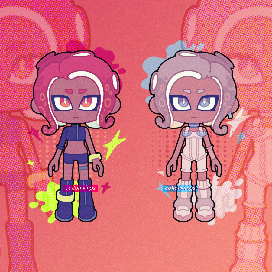 octoling_girl ,タコガール 「8 + 3 + n3 + 4#splatoon 」|𝙘𝙤𝙩𝙩𝙤𝙣 💿 Chief of CottonCorpのイラスト