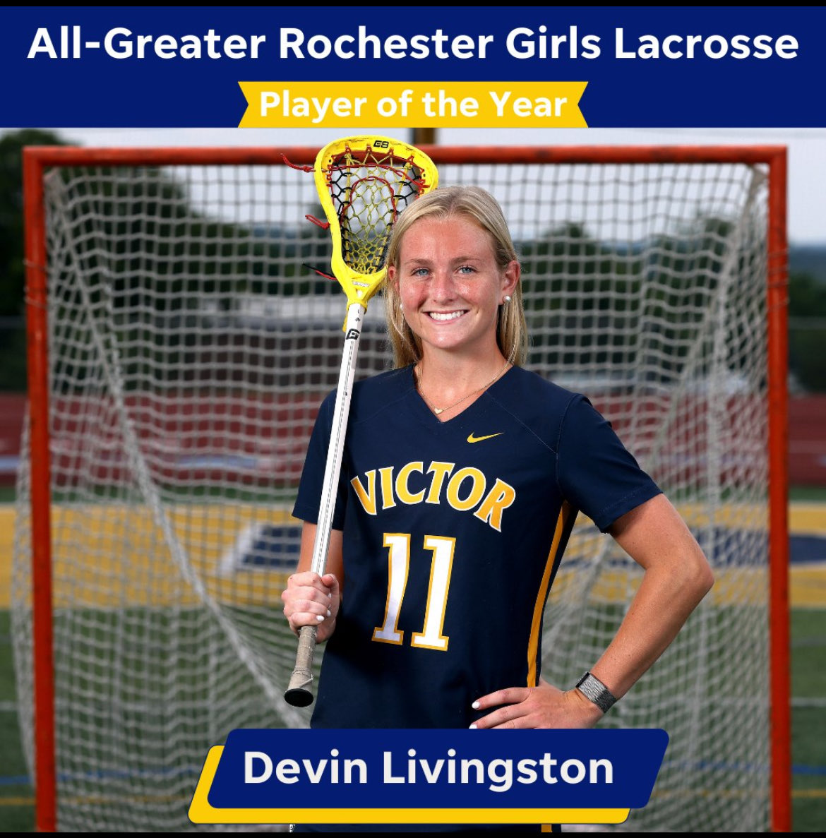 Victor Girls Lacrosse (@victor_girlslax) on Twitter photo Congrats to Devin Livingston for being named AGR POY! Devin had an amazing year, scoring 85G, 98PTS, and grabbing 127 DCs. As importantly, her hard work, dedication, & will to win helped Victor win a 3rd straight Class B State title! Way to go Dev! πππ₯π₯β¦<a href="/VictorBLDevils/">Victor Blue Devils Ξ¨β°(β’Μα΄β’Μ )β―</a>β© Congrats to Devin Livingston for being named AGR POY! Devin had an amazing year, scoring 85G, 98PTS, and grabbing 127 DCs. As importantly, her hard work, dedication, & will to win helped Victor win a 3rd straight Class B State title! Way to go Dev! πππ₯π₯β¦<a href="/VictorBLDevils/">Victor Blue Devils Ξ¨β°(β’Μα΄β’Μ )β―</a>β©