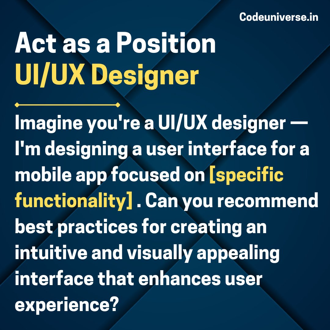 codeuniverse_'s tweet image. 🌟 Use ChatGPT effectively with these prompts !