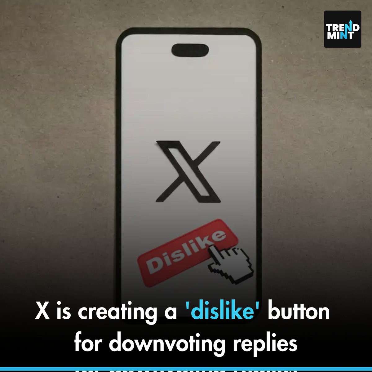 TrendMintMedia's tweet photo. X is continuing to develop a downvoting feature that will be used to improve how replies are ranked. Although the company has not yet officially announced its plans https://t.co/GWUoJGqRv7