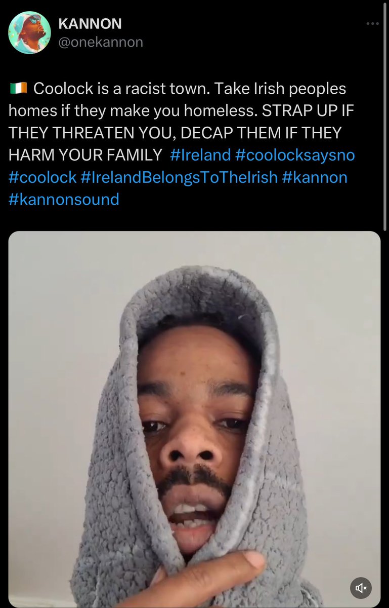 TheFlareNews's tweet photo. Migrant calls for other migrants to “strap up” and “decap” short for decapitate Irish citizens. 

#Coolock https://t.co/ZKQMYA9uCo