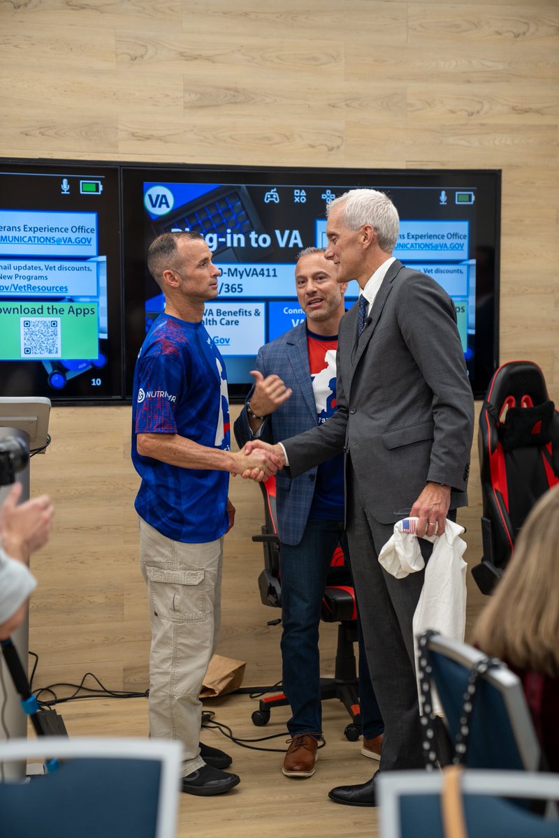 oterofit's tweet photo. What an honor it was to meet with the Sec VA and hear his insights on what the VA is doing to help veterans in the gaming and mental health community. #secva #Veterans #gaming #MentalHealthAwareness https://t.co/3BmYZWe9BG
