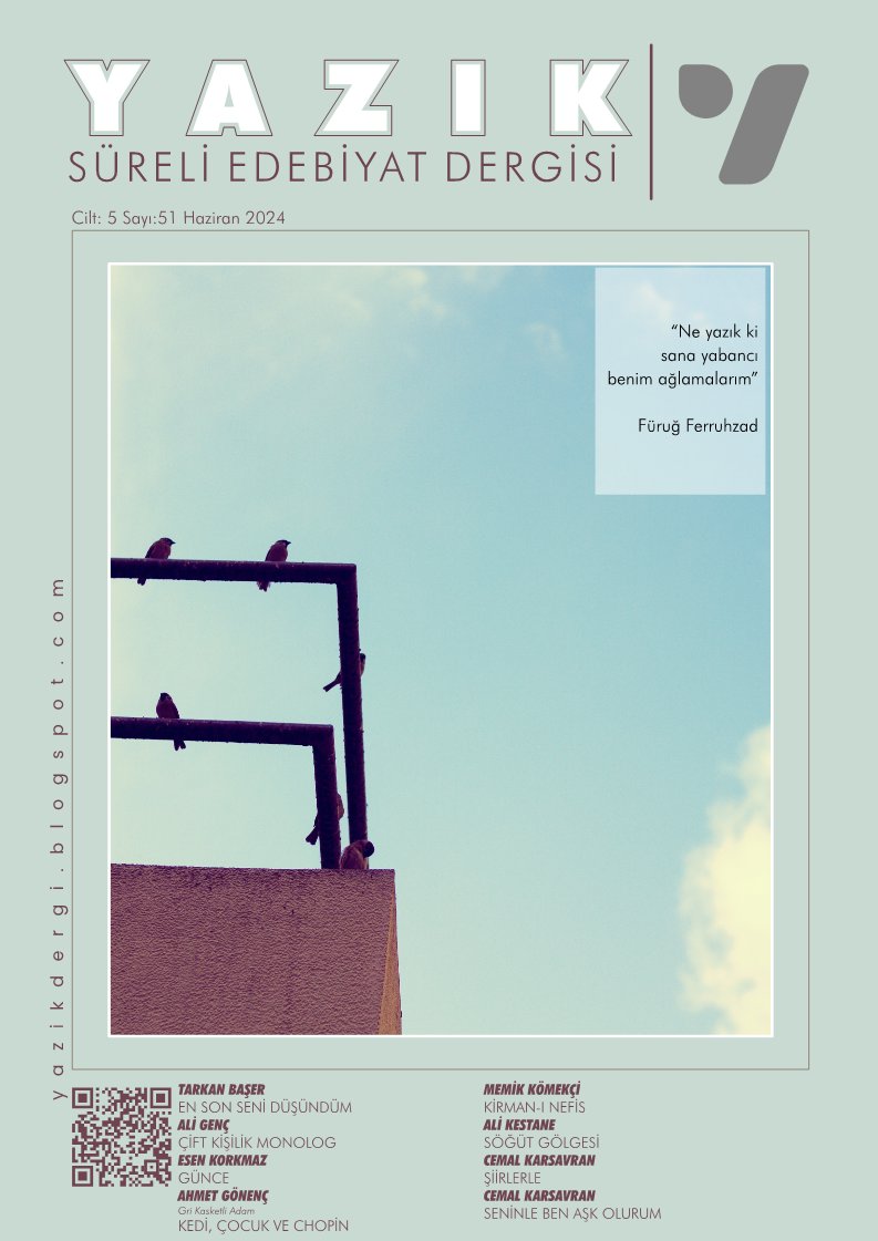 “Ne yazık ki sana yabancı benim ağlamalarım”

Füruğ Ferruhzad 
yazikdergi.blogspot.com/2024/07/yazik-…