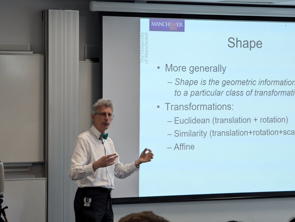 BmvaCvss's tweet photo. Prof. Tim Cootes delivered a wonderful talk on "Statistical Models of Shape and Appearance" in the 27th BMVA Computer Vision Summer School in Durham @comp_sci_durham https://t.co/P3Q1V4PnRq