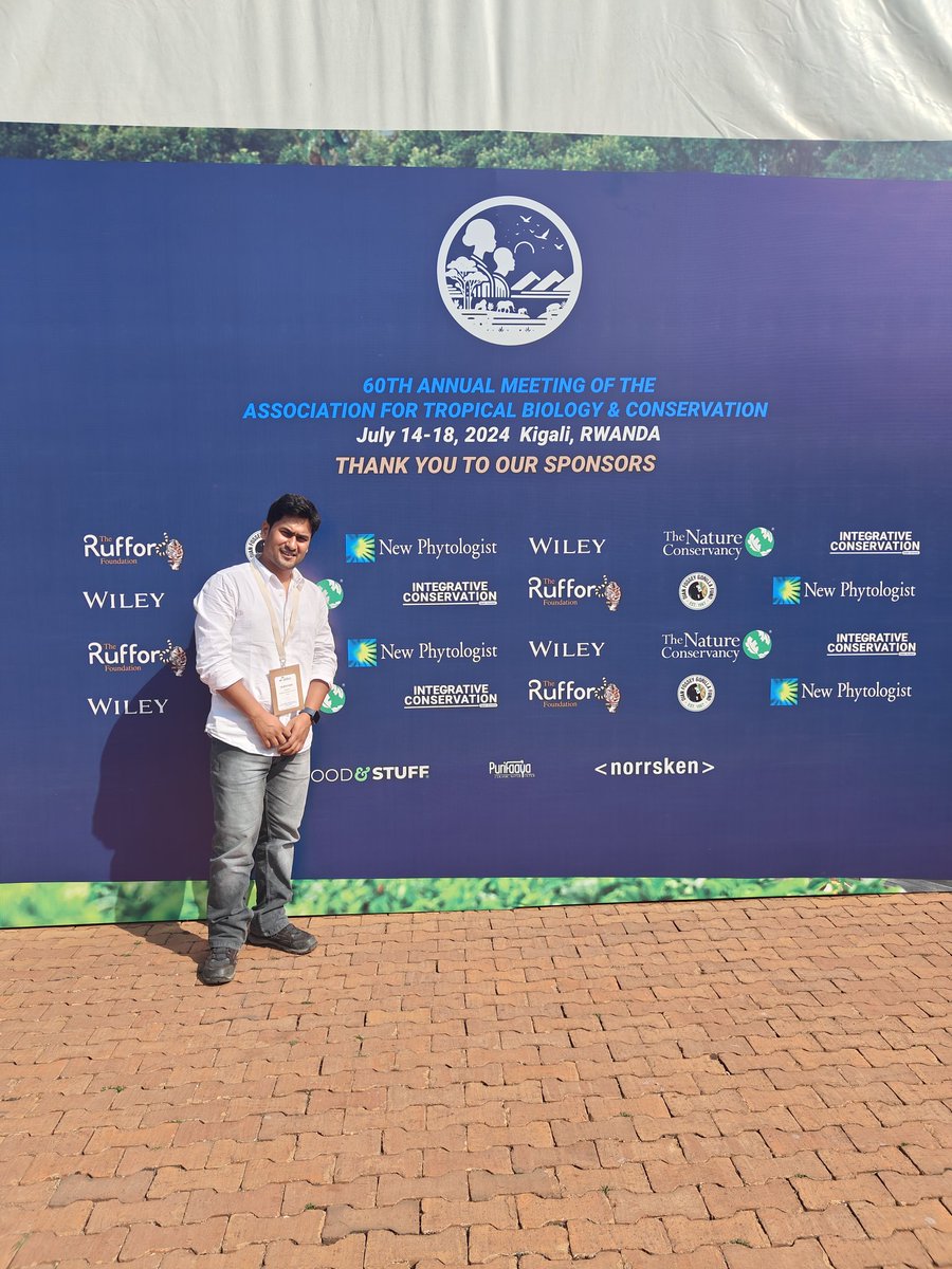 Attending #ATBC2024 in @Kigali, #Rwanda with <a href="/SChaudhuri91/">Sankarshan Chaudhuri</a> <a href="/forestandocean6/">Tamali Mondal</a>, <a href="/shashank211990/">Shashank Sawan</a>.<a href="/theATBC/">ATBC</a> <a href="/atbc_africa/">ATBC Africa Chapter</a>