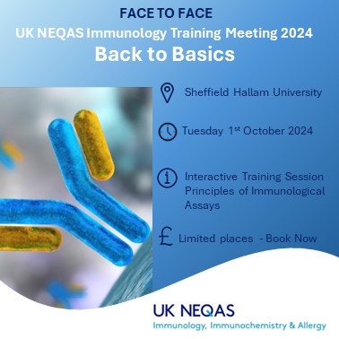 UK NEQAS for Immunology, Immunochemistry & Allergy (@ukneqasiia) on Twitter photo Join <a href="/ukneqasiia/">UK NEQAS for Immunology, Immunochemistry & Allergy</a> for this interactive training session, where we will be going back to immunology basics. We will be reviewing the principles of immunological assays alongside learning how to ensure your assays are fit-for-purpose. Book your place here: immqas.org.uk/events/back-to… Join <a href="/ukneqasiia/">UK NEQAS for Immunology, Immunochemistry & Allergy</a> for this interactive training session, where we will be going back to immunology basics. We will be reviewing the principles of immunological assays alongside learning how to ensure your assays are fit-for-purpose. Book your place here: immqas.org.uk/events/back-to…
