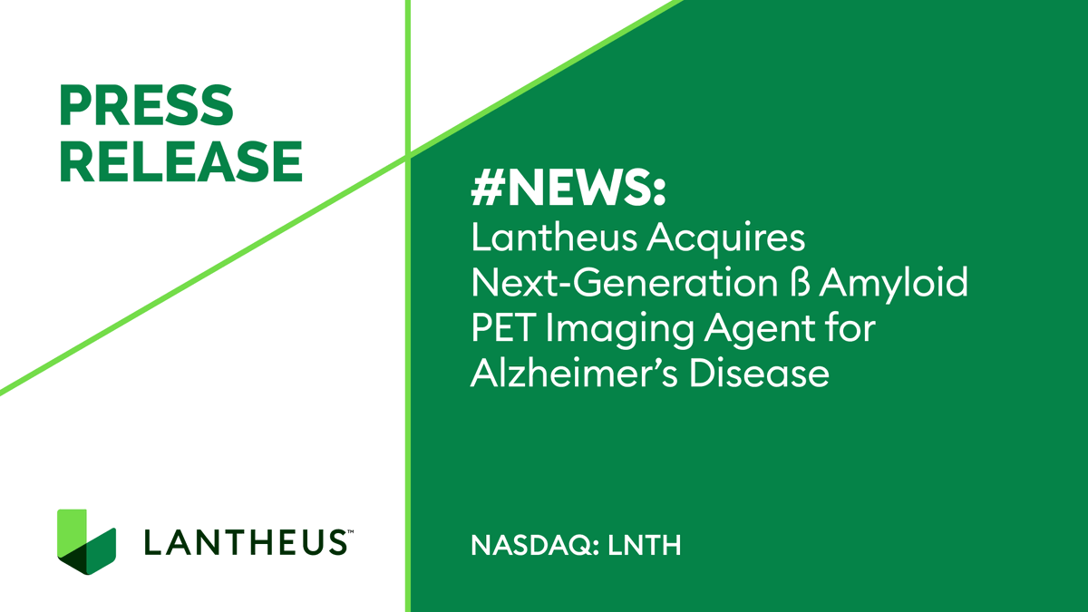 LantheusNews's tweet photo. #NEWS: #Lantheus today announced the worldwide exclusive rights to a Ph. 3 ß amyloid PET imaging agent through the acquisition of Meilleur Technologies, Inc., expanding the Company’s pipeline & ability to #FindFightFollow #AlzheimersDisease.
➡️ https://t.co/AQj4aN7pmy https://t.co/2EiWUtUxIh