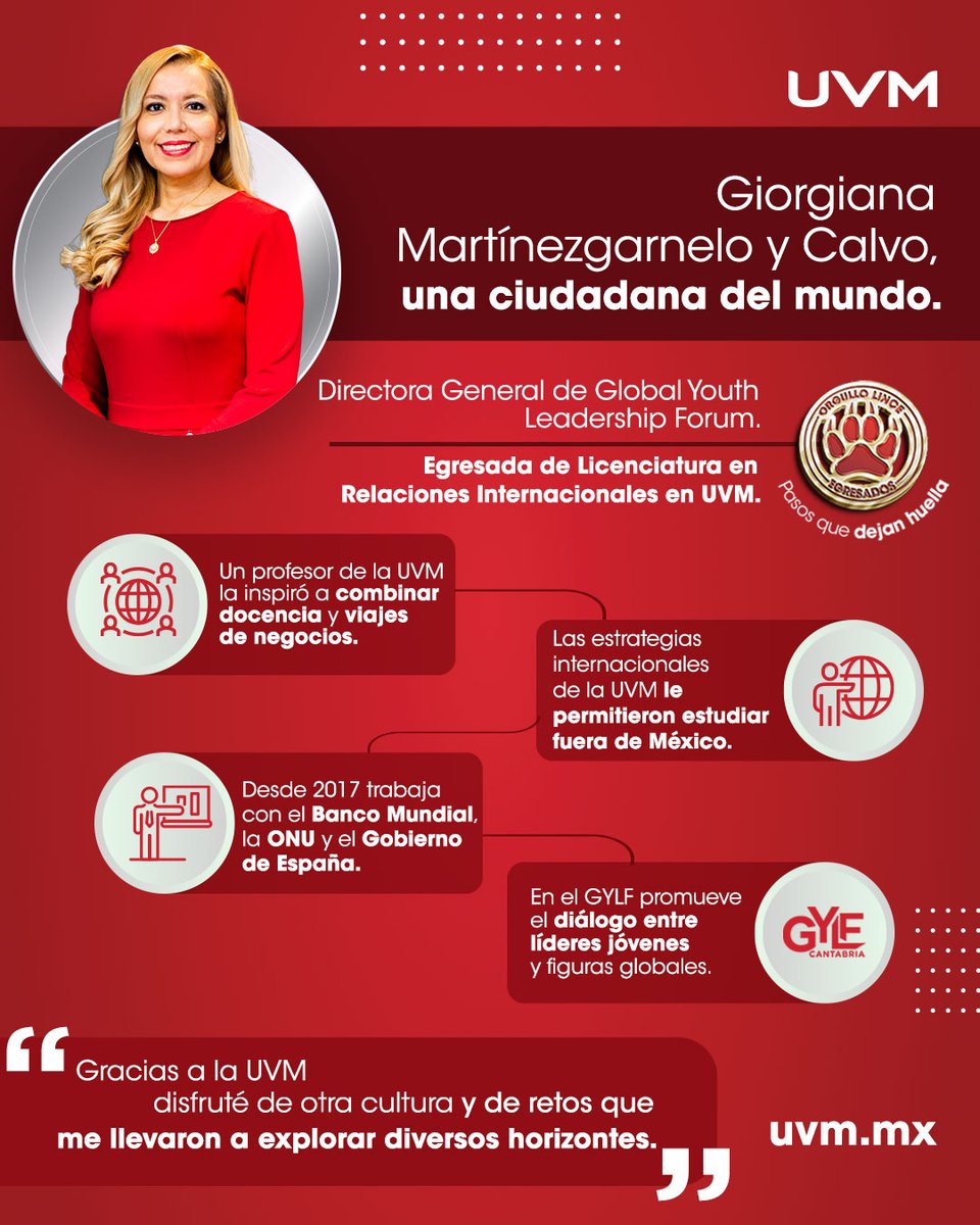 UVMMEXICO's tweet photo. ¡Sentimos #OrgulloLince por cada historia de éxito de nuestros #EgresadosUVM! 👏 ❤️ 🙌 https://t.co/TJMPrsnyUI